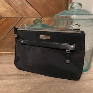 Baggallini Purse MINI ALL Around Crossbody Black Nylon Wallet Zip Wristlet